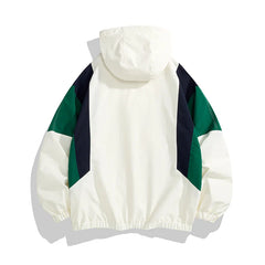 Trendy Colored Hooded Jacket