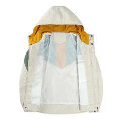 Technical Contrast Hooded Jacket