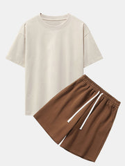 Heavy Weight Drop Shoulder Oversize T-Shirt & Jersey Shorts