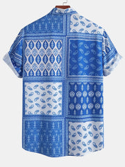 Paisley Border Button Up Shirt & Swim Shorts