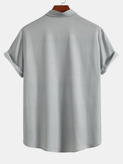 Ink Mountain And River Shirt & Man Mid Length Drawstring Swim Shorts