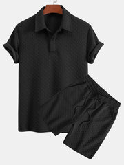 Geometric Jacquard Polo & Geometric Jacquard Shorts