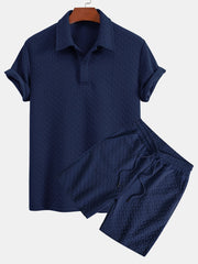 Geometric Jacquard Polo & Geometric Jacquard Shorts
