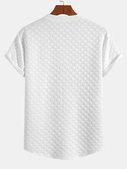 Checkerboard Jacquard  Arc Hem T-Shirt & Checkerboard Jacquard Shorts