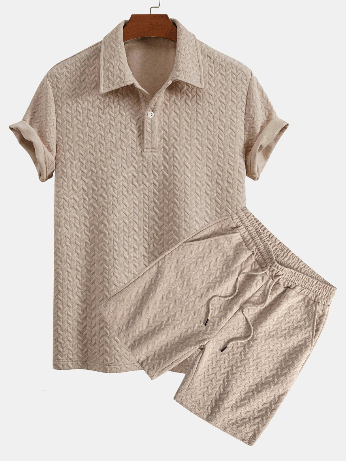 Geometric Jacquard Polo & Geometric Jacquard Shorts