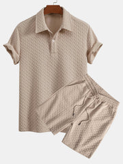 Geometric Jacquard Polo & Geometric Jacquard Shorts