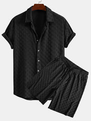 Checkerboard Terry Shirt & Shorts