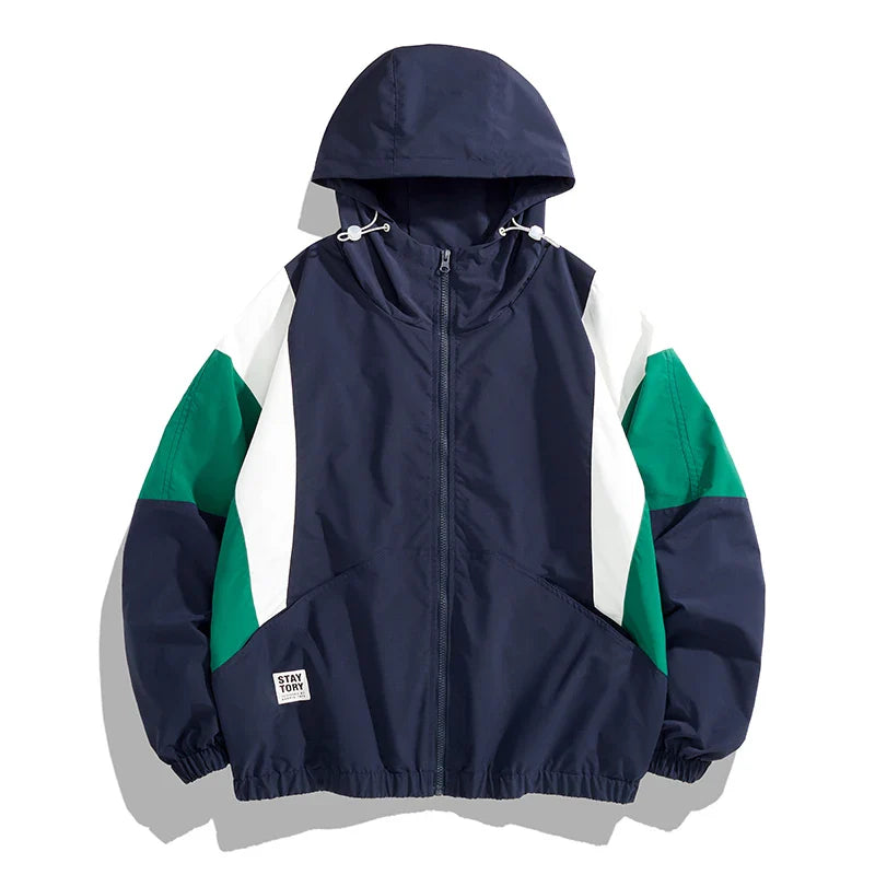Trendy Colored Hooded Jacket