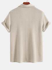 Waffle Textured Cuban Shirt & Shorts