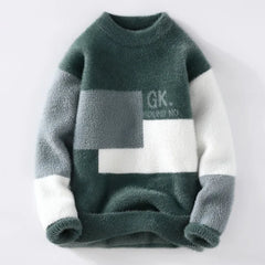 Warm Color Block Sweater '23