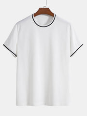 Short Sleeve Stretch Corduroy Ringer T-Shirt & Corduroy Shorts