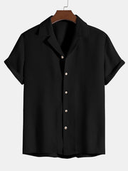 Waffle Revere Collar Shirt & Shorts