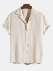 Waffle Revere Collar Shirt & Shorts