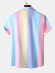 Ombre Print Cuban Shirt & Swim Shorts