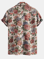 Floral Jacquard Cuban Shirt & Shorts